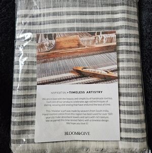 Timeless Gray Striped Scarf